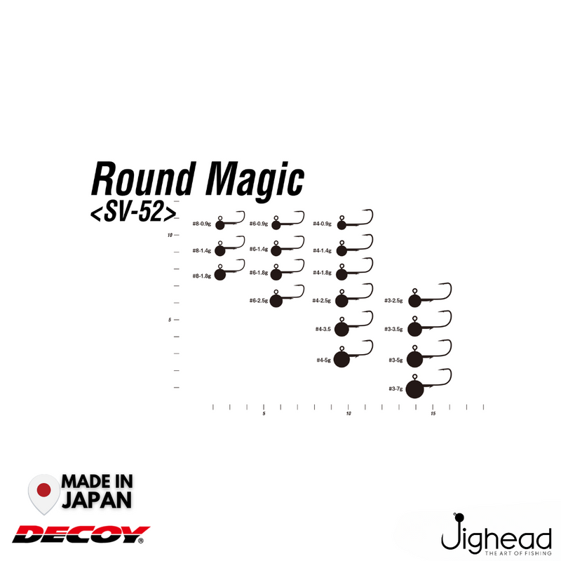 Decoy SV-52 Round Magic Jighead | #6-#4 | 2.5g-5g