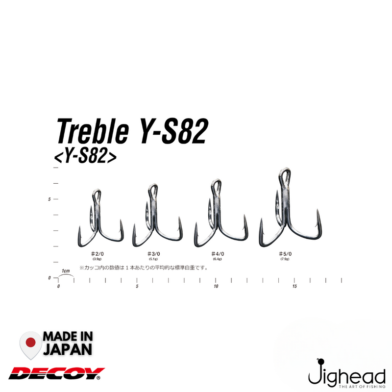 Decoy Y-S82 Treble Hook | #2/0-#5/0