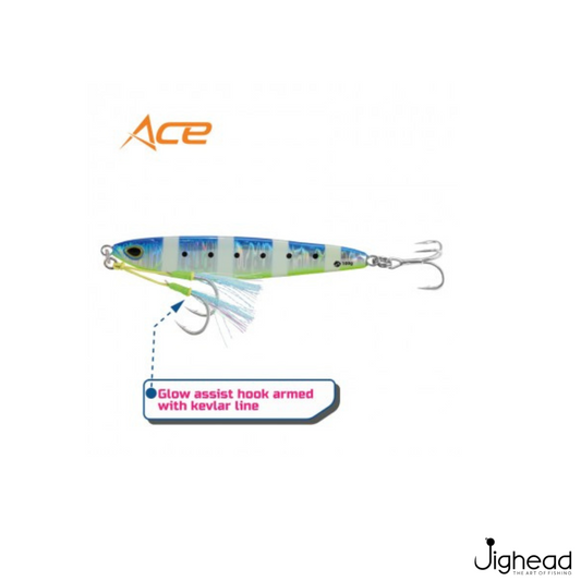 Mazuzee Ace Jig Lure With Assist Hook and Treble Hook | 25g