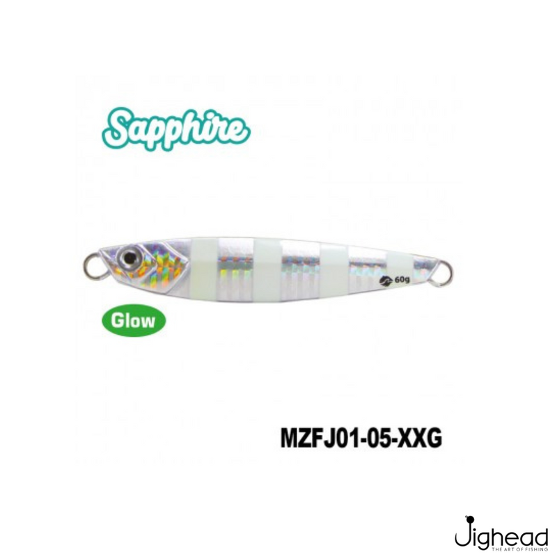 Mazuzee Sapphire Jig Lure With Assist Hook and Treble Hook |  20g