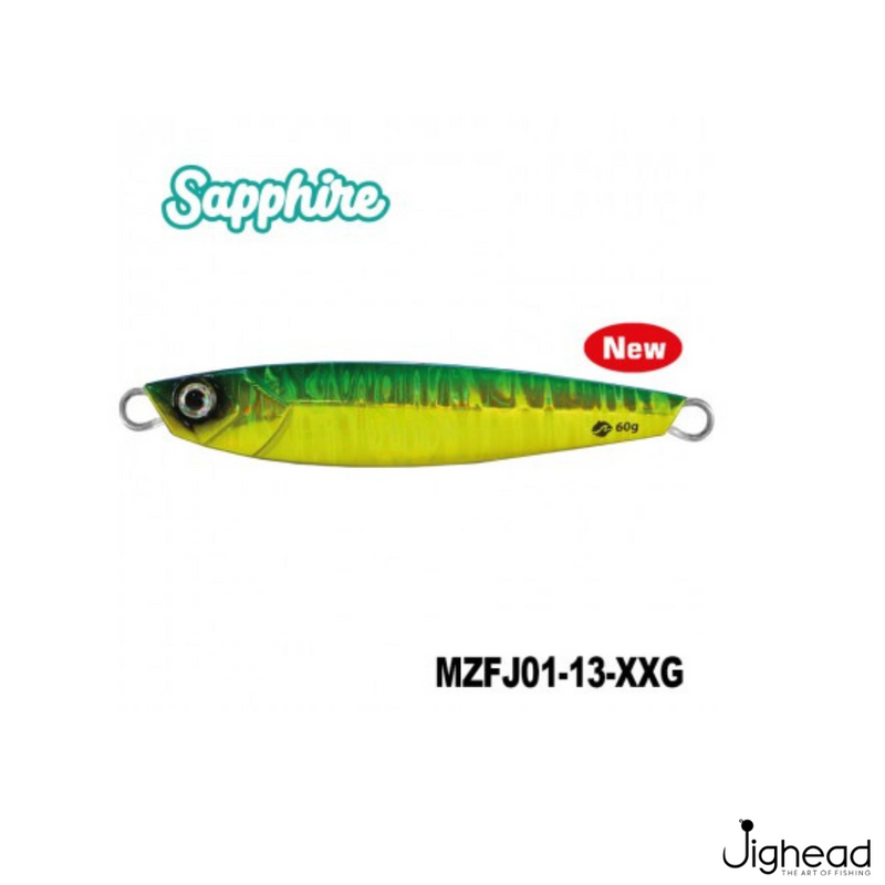 Mazuzee Sapphire Jig Lure With Assist Hook and Treble Hook |  20g