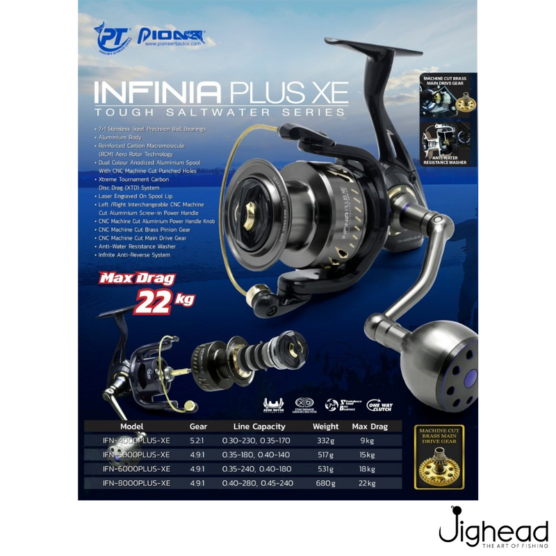 Pioneer Infinia Plus Series Spinning Reel | IFN-4000PLUS-XE