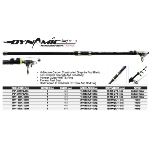 Pioneer Dynamic Tournament Telescopic rod|12ft-15ft