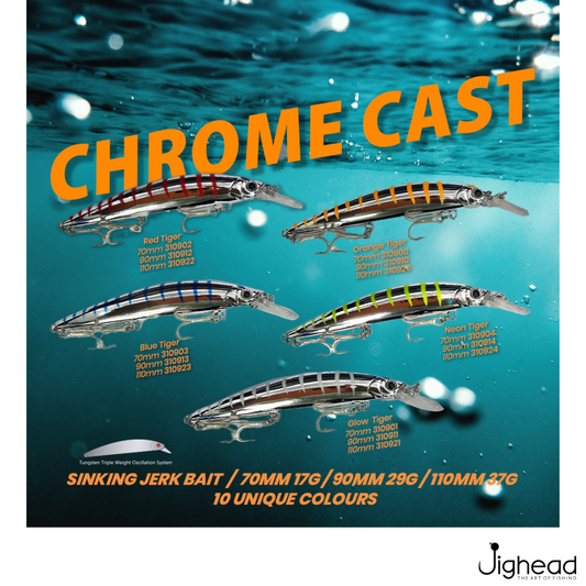 Salt Bay Chrome Cast Sinking Jerk Bait | 110mm | 37g