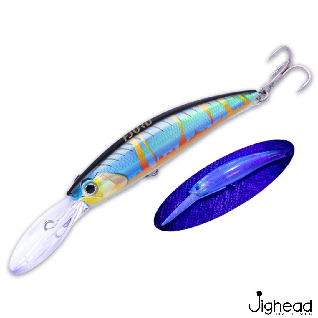 Fjord 120mm floating trolling minnow C11 - Blue Gold