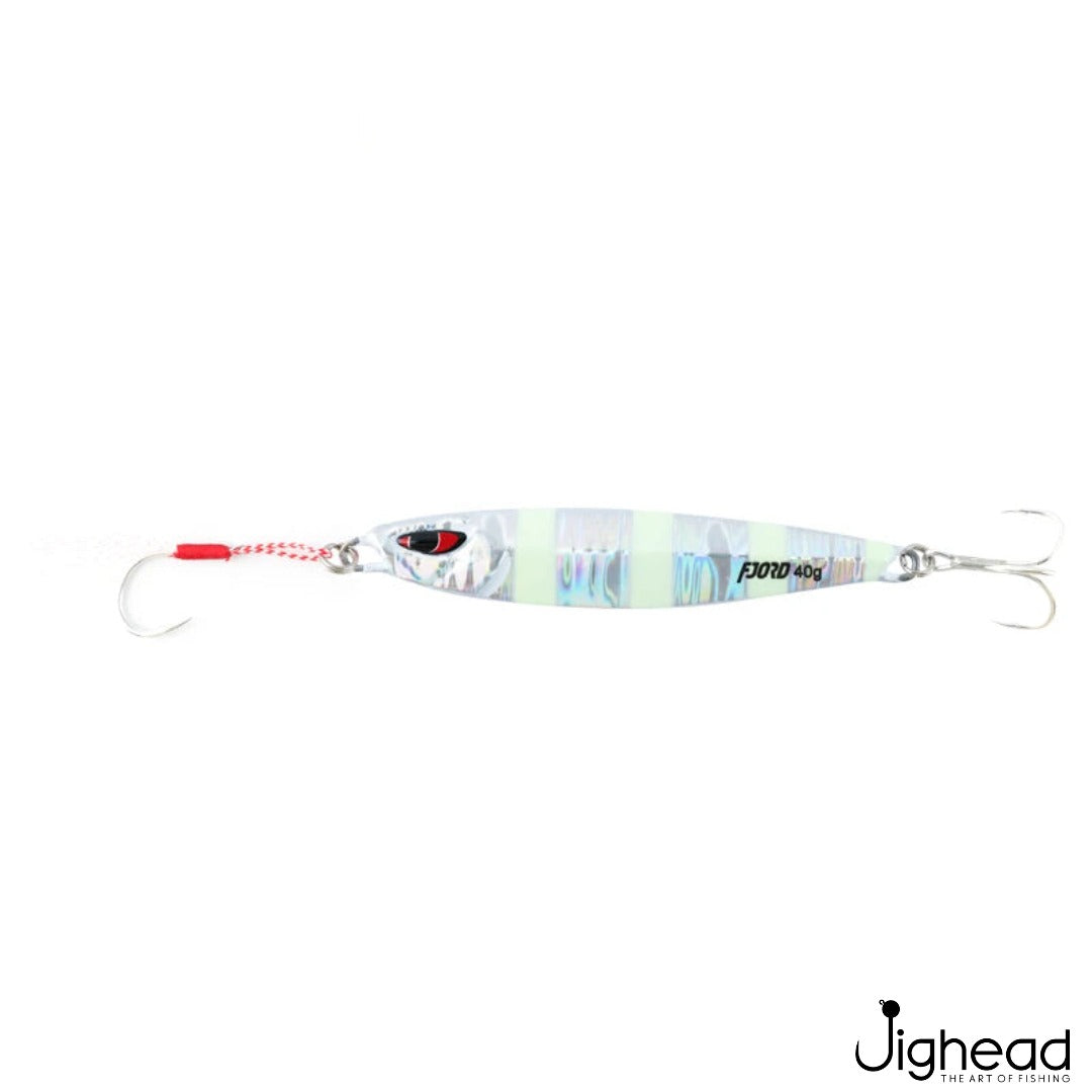 Fjord casting jig 6 - Silver Zebra Glow