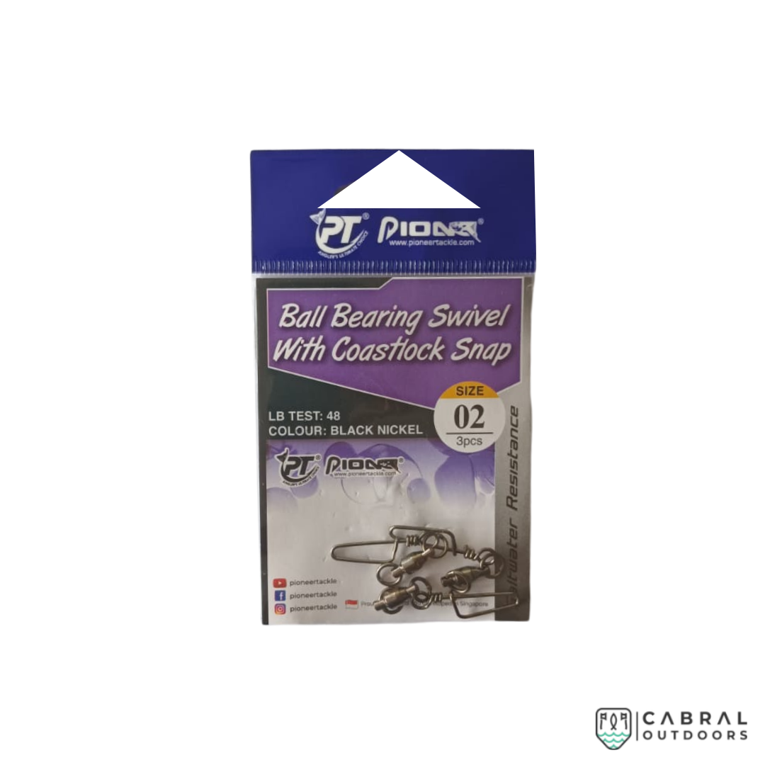Pioneer Ball Bearing Swivel with Coastlock Snaps | Size: 02 & 03 Swivel Pioneer Cabral Outdoors