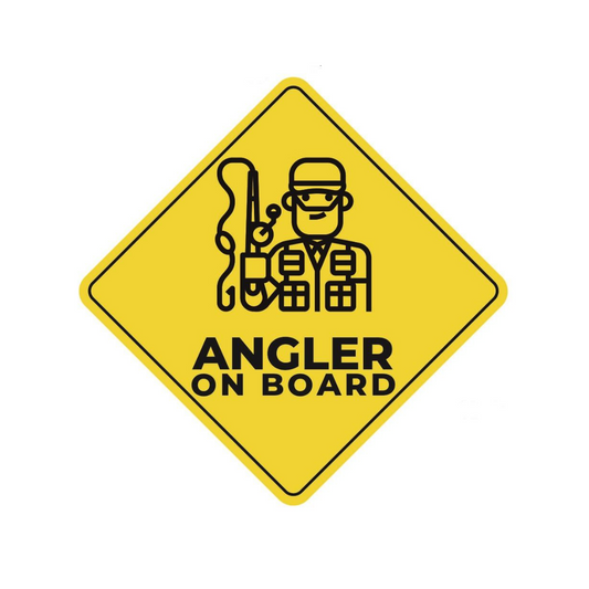 Angler On Board! Stickers | Size: Small, Medium Big and Large stickers Cabral Outdoors Cabral Outdoors