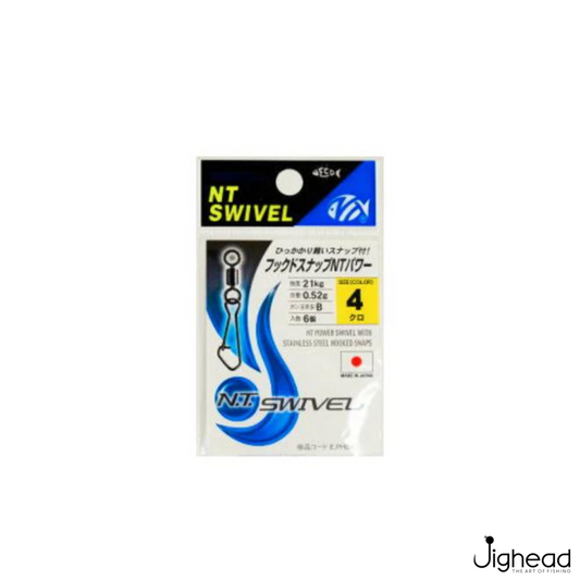 NT Swivel Power Swivel with SS Hooked Snaps | 8-1/0