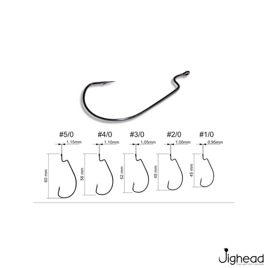 Crazy Fish Wide Range Offset Hook | 1/0-5/0