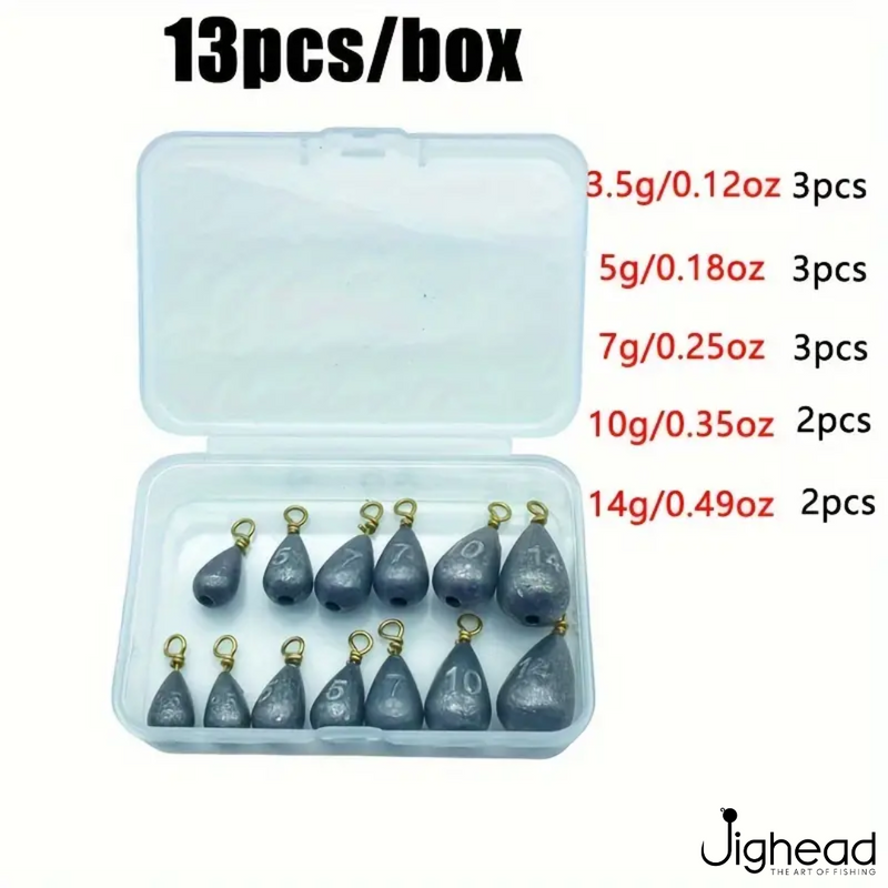 Premium Water Drop Sinker | 13pcs/box