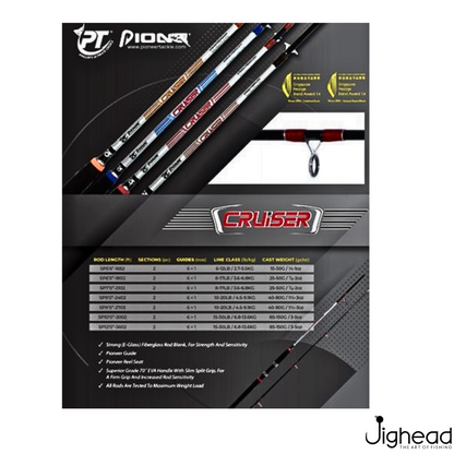 Pioneer Cruiser 5.6ft-10ft Spinning Rod