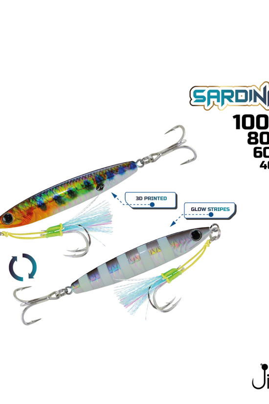 MAZUZEE Sardina Two Face 3D jigs 40g-100g