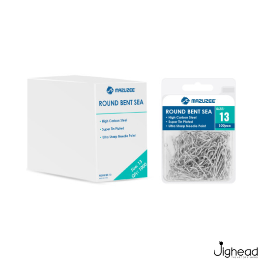 MAZUZEE - Round Bent Sea Hooks | Size 14- 19 | 100pcs