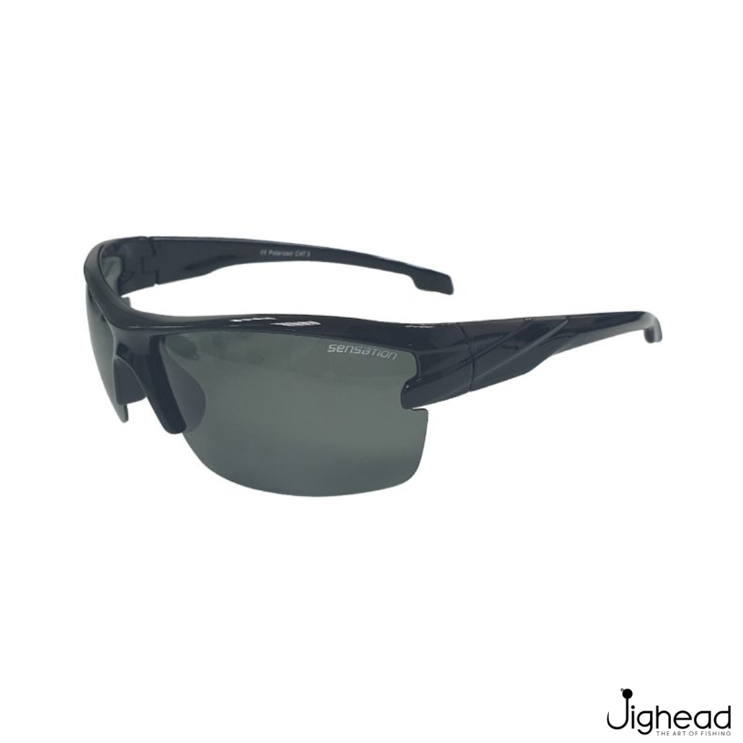 Sensation Slick Black Lens Polarized Sunglasses