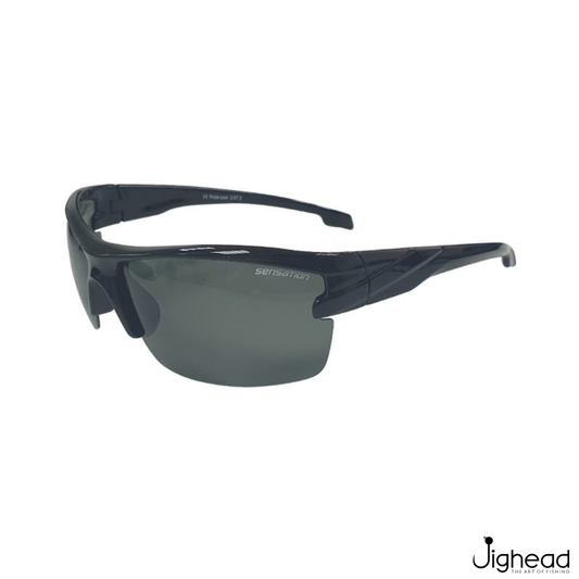 Sensation Slick Black Lens Polarized Sunglasses