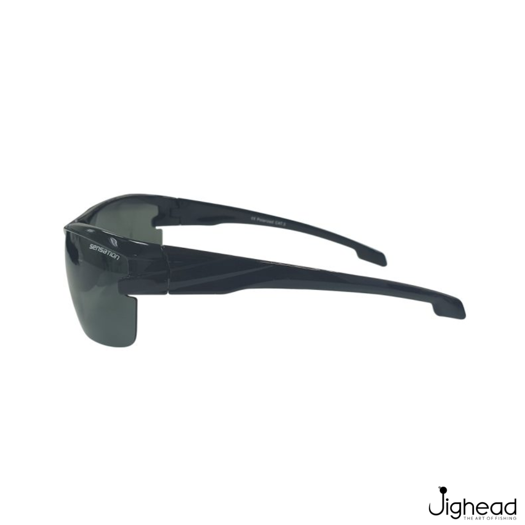 Sensation Slick Black Lens Polarized Sunglasses