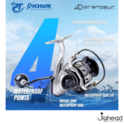 Pioneer Grandeur Inshore Saltwater Spinning Reel |GRD3000 - GRD4000