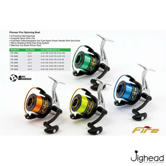 Pioneer Fire Spinning Reel | FR2000 -FR3000