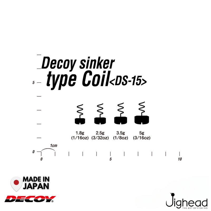 Decoy DS-15 Sinker Type Coil | 2.5g-5g