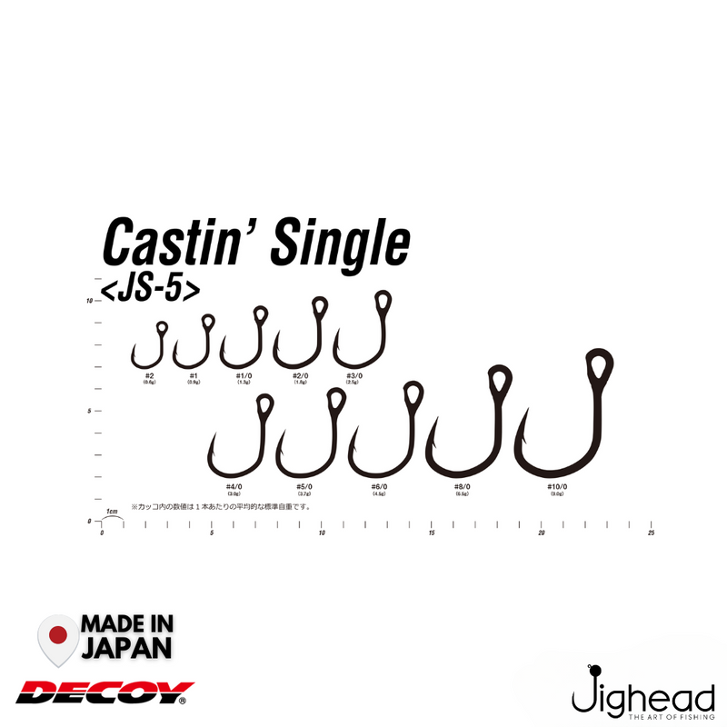 Decoy JS-5 Casting Single Hook | #2-#10/0