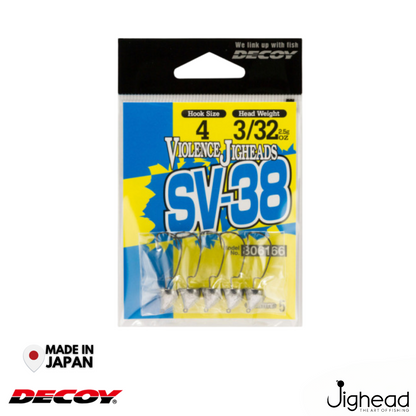 Decoy SV-38  Violence Jighead| #3-#6 | 1.8g-3.5g