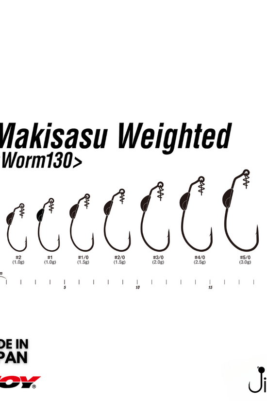 Decoy Worm-130 Makisasu Weighted Hook | #2-#5/0