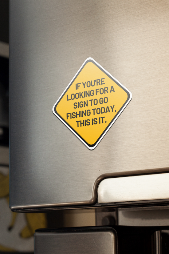 Wave Theory | Fishing Sign | Fridge Magnet