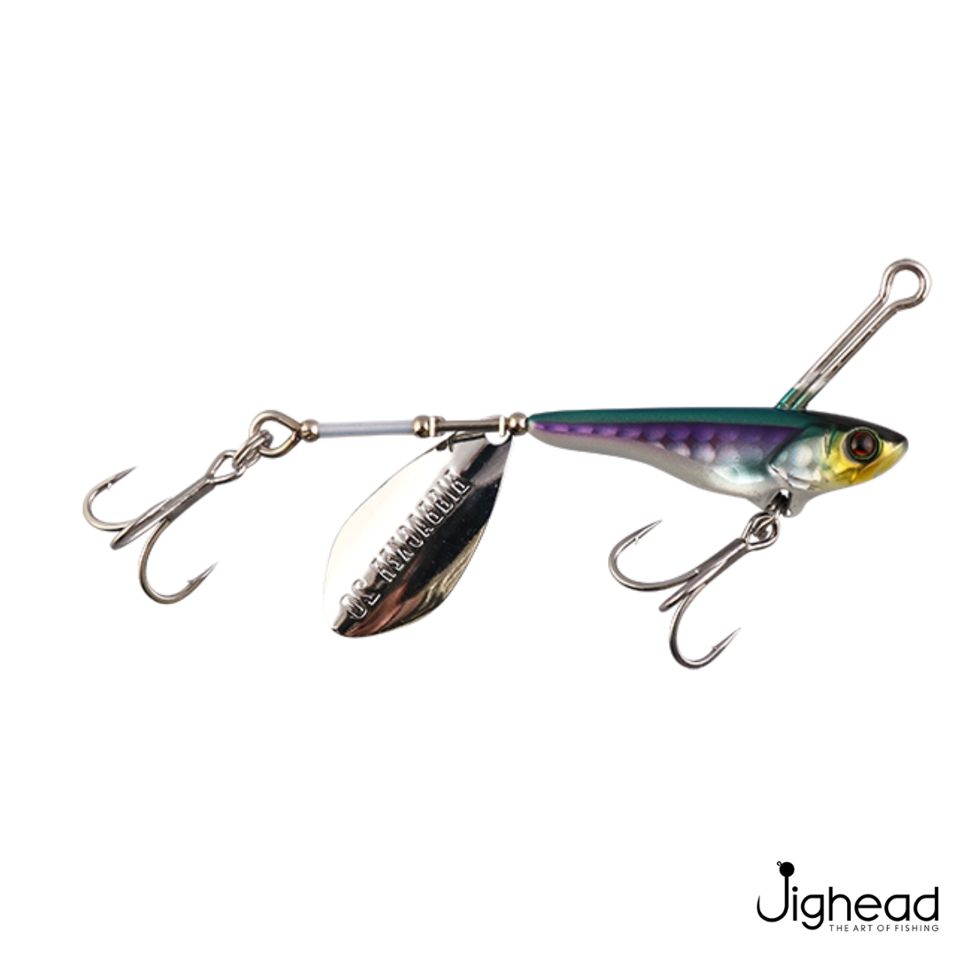 Leurre Coulant Jackall Big Backer Spin 40g Wannai Green Pour Bar Mer