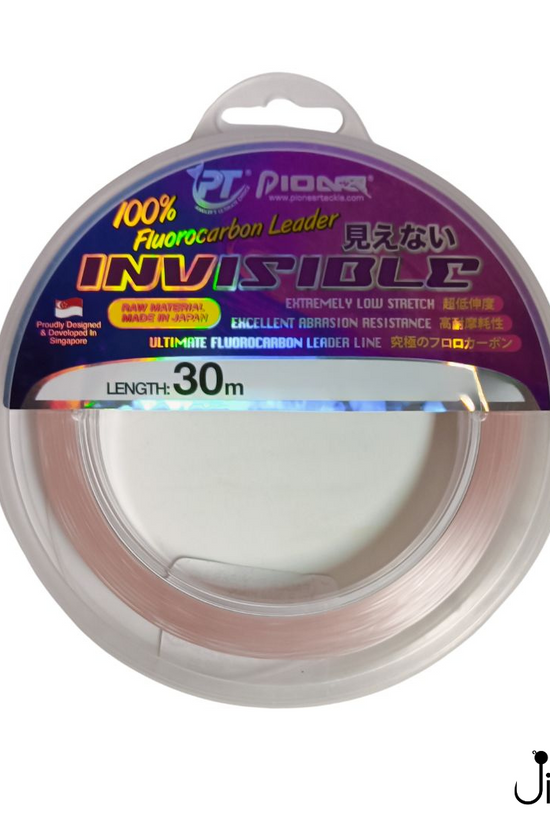 Pioneer Invisible Flurocarbon Leader 30M | 6lb-80lb