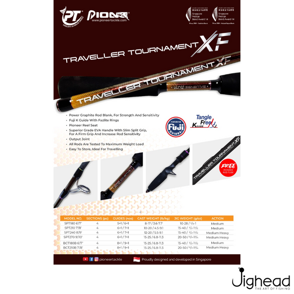 Pioneer Traveller Tournament XF 6-7ft & 8-9ft Travel Rod
