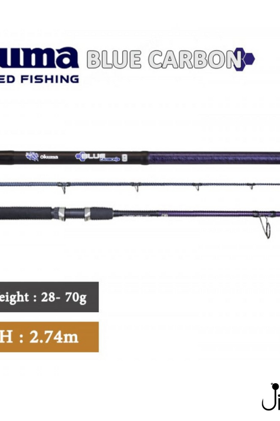 Okuma Blue Carbon 9ft Fuji Guide Spinning Rod