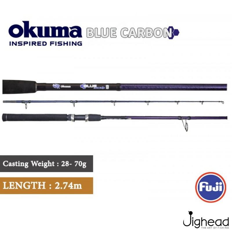 Okuma Blue Carbon 9ft Fuji Guide Spinning Rod