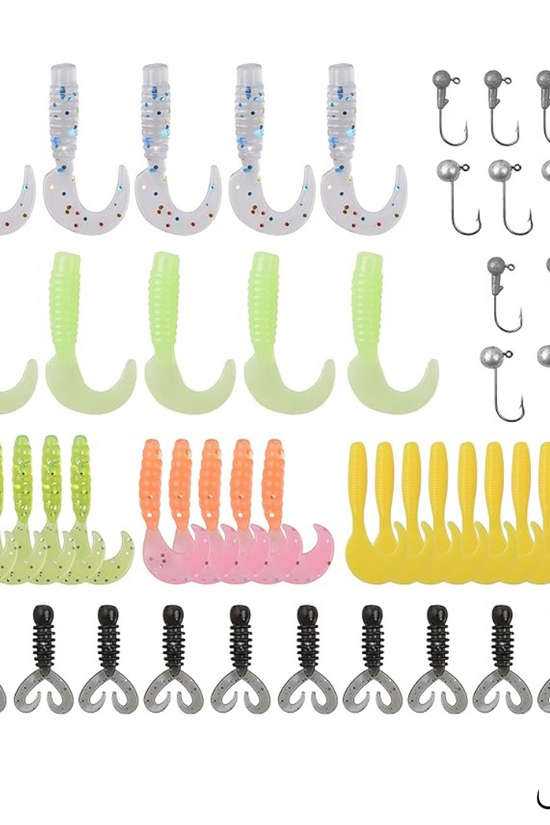 Pioneer Ready To Fish Soft Bait Combo - Jigheads