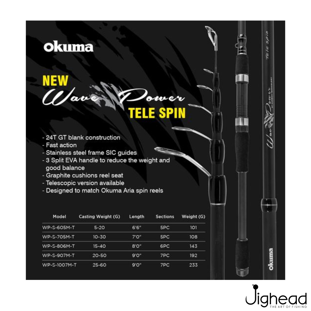 okuma 9 4 silo spinning rod medium power Wavepower Telescopic 9-12ft – Jighead huntington spoon slip cork wrapped handles From smart sensor-equipped nets Model:NSC-425-GPL