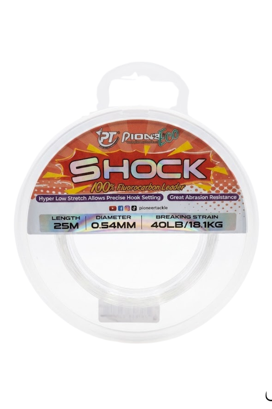 Pioneer Shock Flurocarbon Leader | 25M | 25lb-40lb