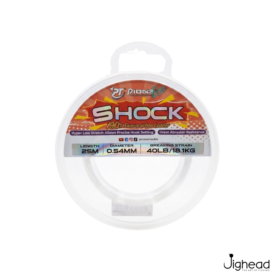 Pioneer Shock Fluorocarbon Leader | 25M | 25lb-40lb