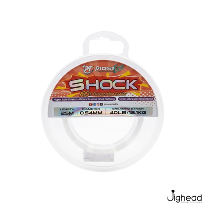 Pioneer Shock Fluorocarbon Leader | 25M | 25lb-40lb
