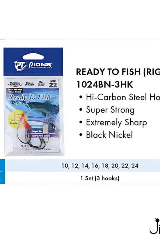 Pioneer Ready To Fish (Rig Hook) 1024BN-3HK | Size :10-24
