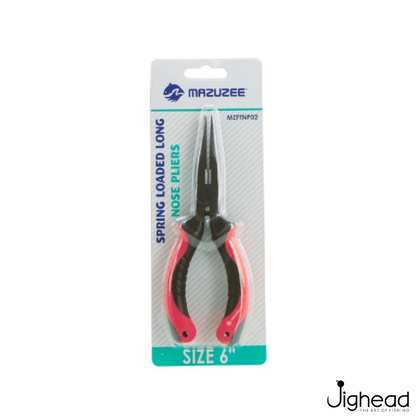 Mazuzee 6" Spring Loaded Long Nose Plier - MZFTNP02