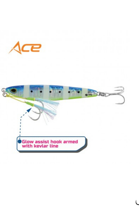 Mazuzee Ace Jig Lure With Assist Hook and Treble Hook |  25g