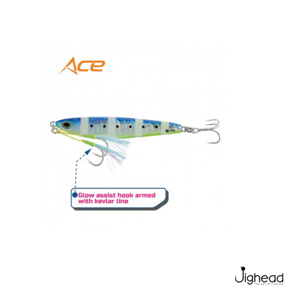 Mazuzee Ace Jig Lure With Assist Hook and Treble Hook |  25g