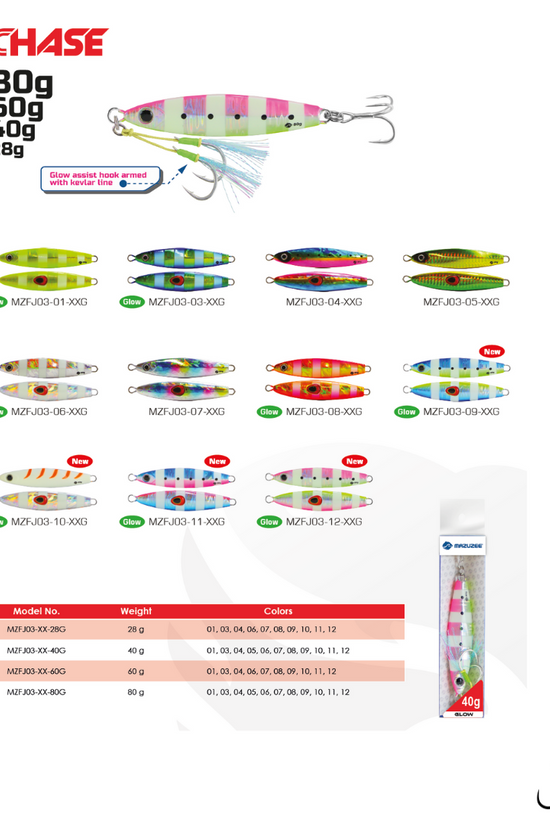 Mazuzee Chase Jig Lure | 28g-60g