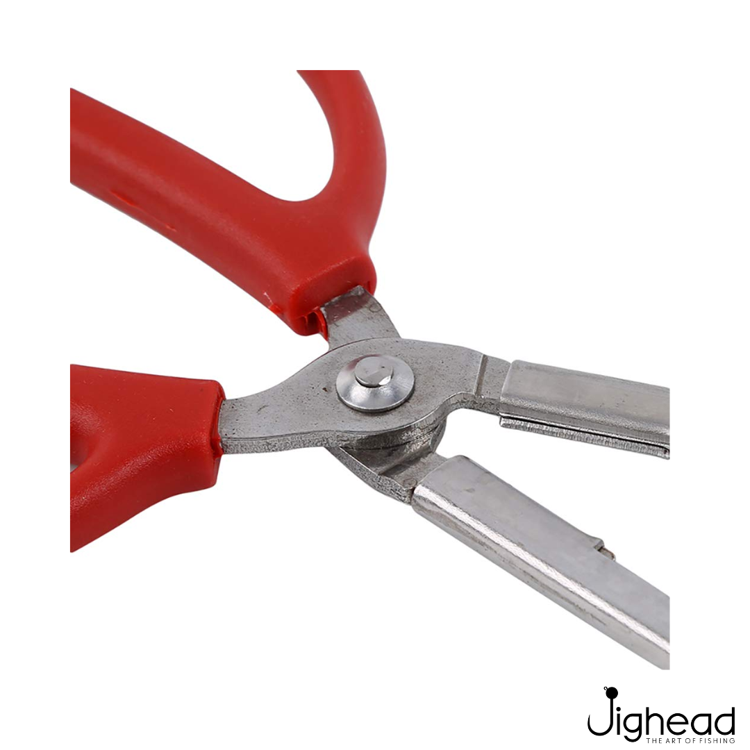 Multi-Function Crab Tongs 14.5 inch 37 cm Metal ABS Anti-Slip Grip Close-up of grooved gripping tips on metal crab tongs