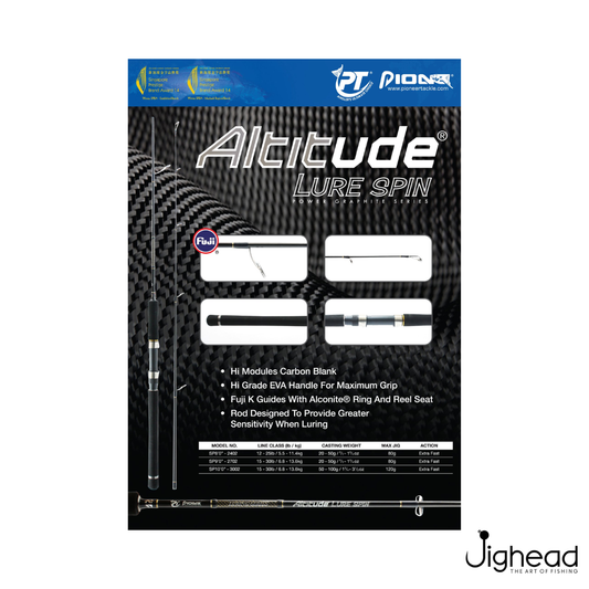 Pioneer Altitude Lure 8ft-9ft Spinning Rod