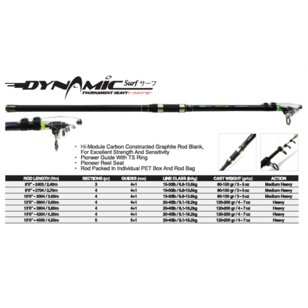 Pioneer Dynamic Tournament Telescopic rod|12ft-15ft