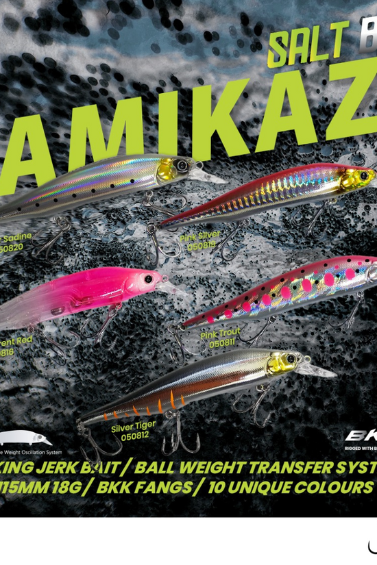 Salt Bay Kamikaze II Sinking Jerk Bait |115mm | 18g