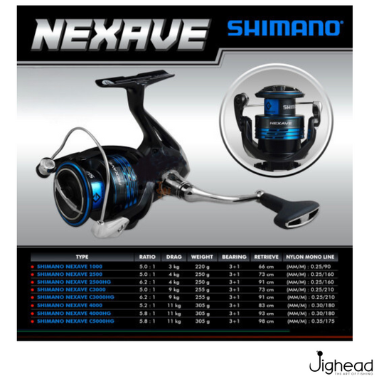 Shimano Nexave 1000-C5000HG Spinning Reel