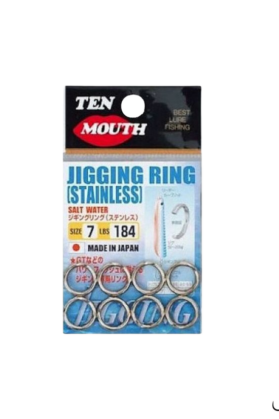 Ten Mouth Jigging Ring (Stainless) | Size: 7 | 184lbs