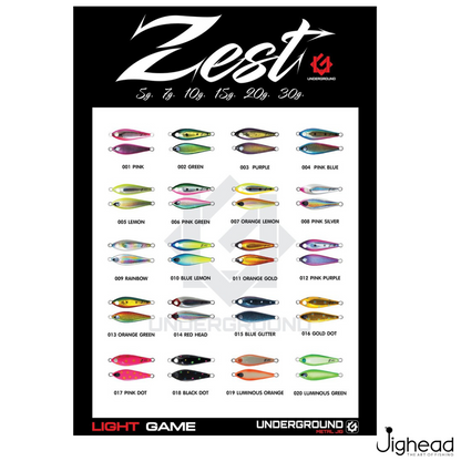 Underground Metal Jig Zest | 5g-30g